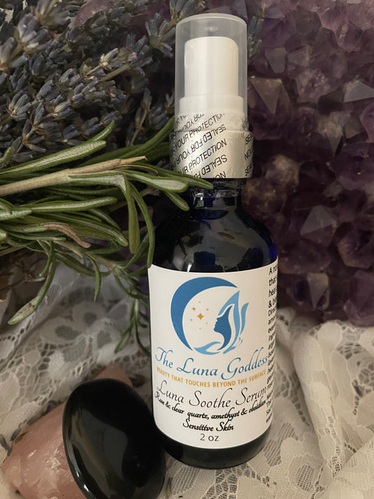 Luna Soothe Serum Infused with Crystals, Reiki Energy and 432hz