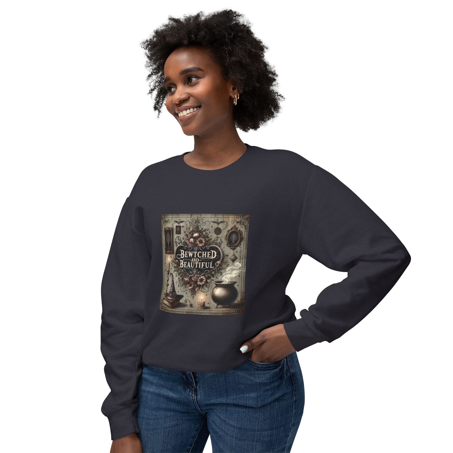 Vintage Witchy Lightweight Crewneck Sweatshirt