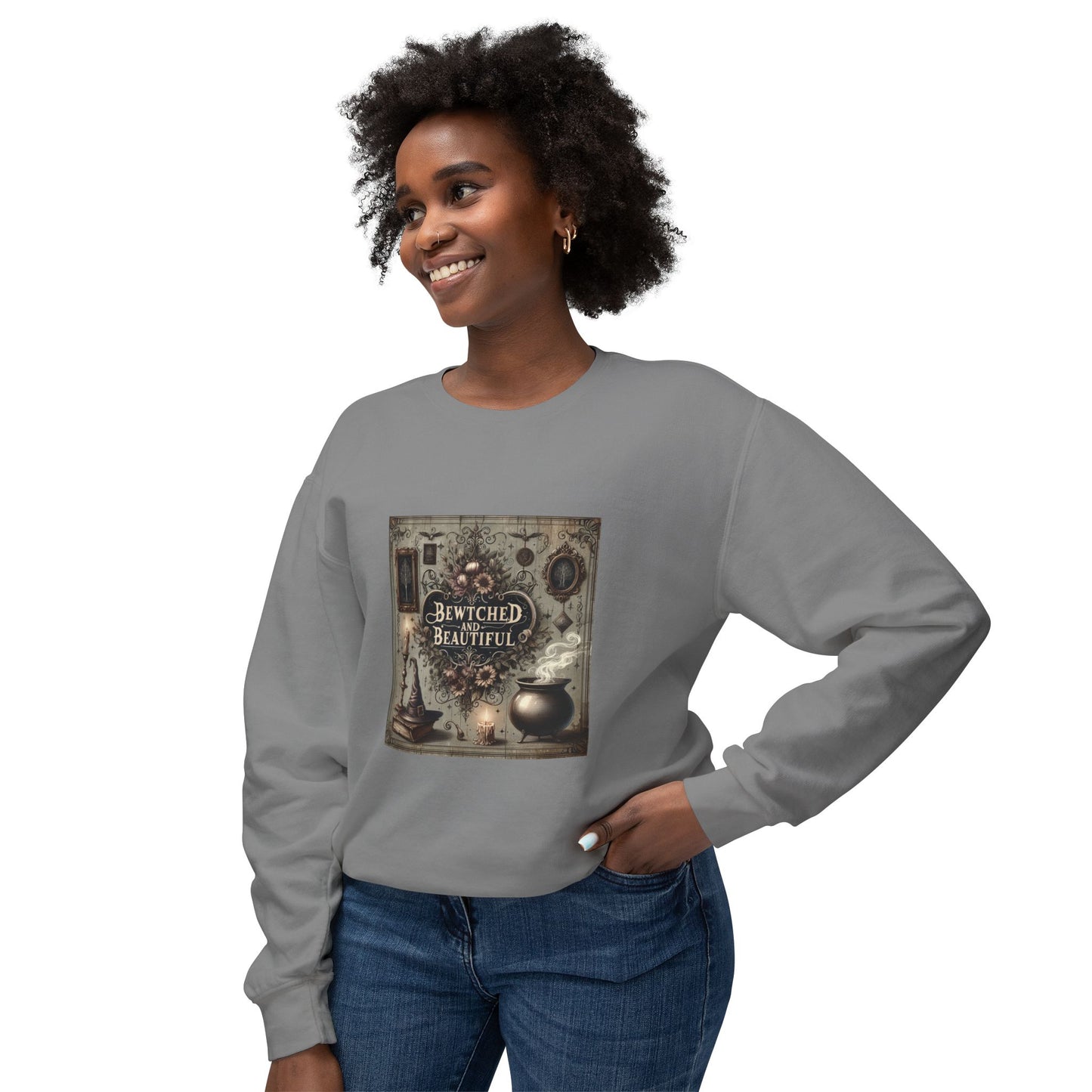 Vintage Witchy Lightweight Crewneck Sweatshirt