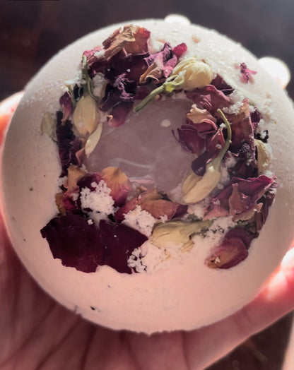 Reiki Infused  Bath Moon Bombs with Crystals
